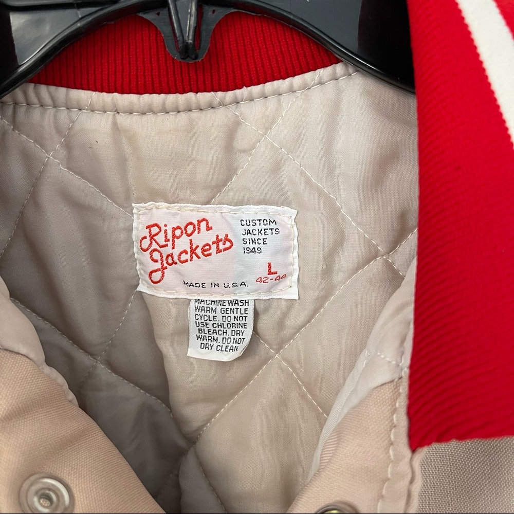 Vintage Ripon Jackets Lined Button Down Varsity M… - image 2